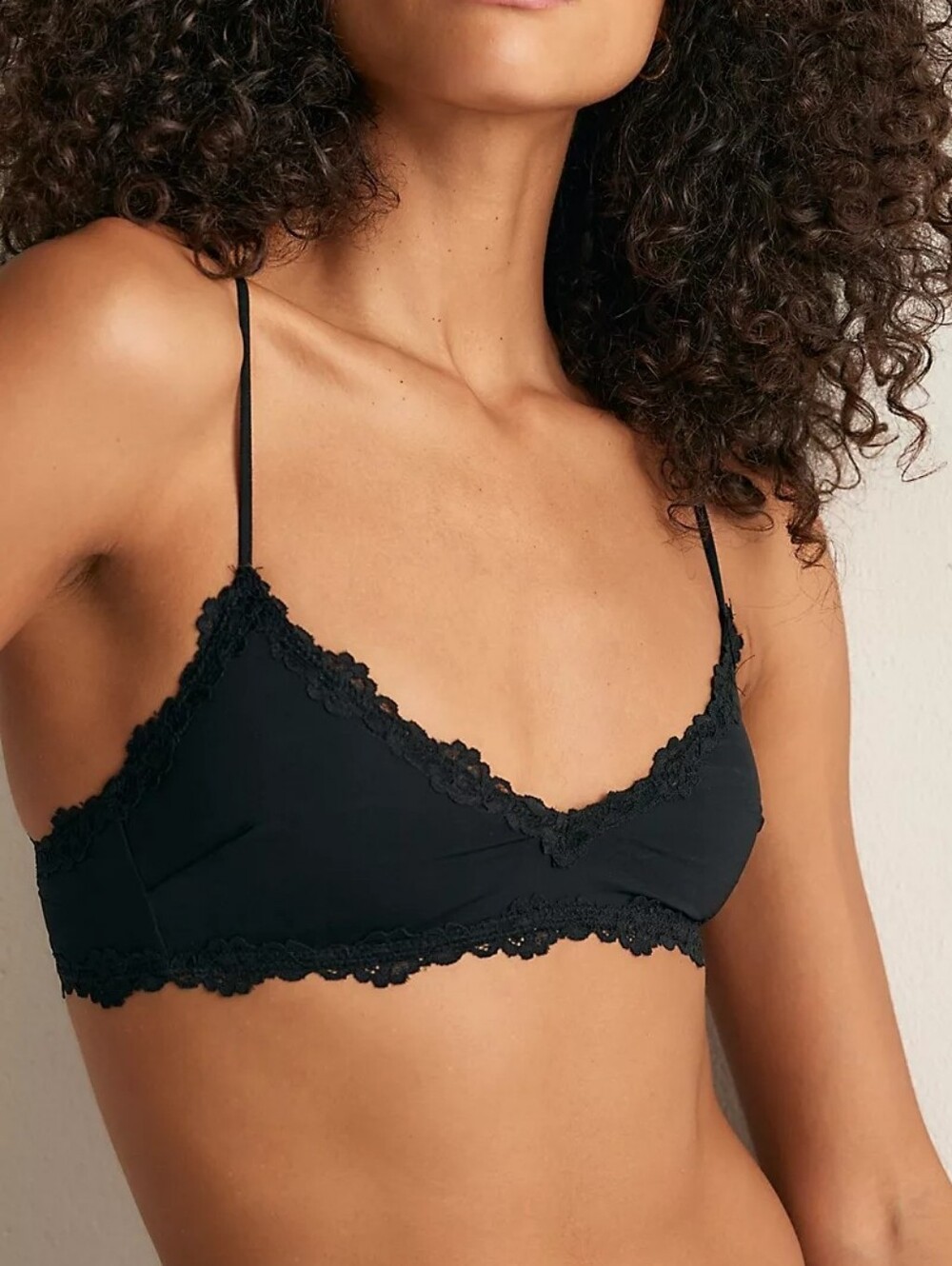 Free People Charlie Lace Microfiber V-neck Bralette
